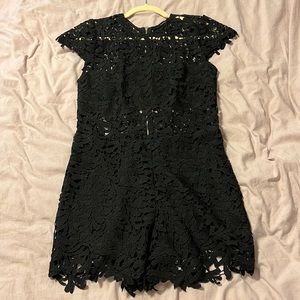 Black “lace” romper
